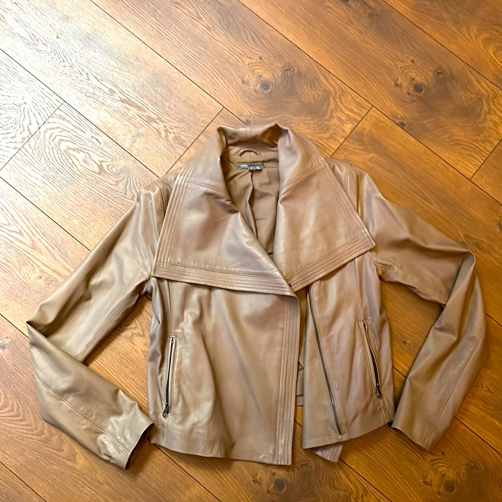 EUC Vince leather motor jacket, size M